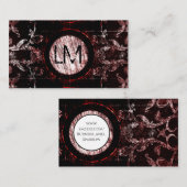Roter und schwarzer gotischer Mond Visitenkarte (Vorne/Hinten)