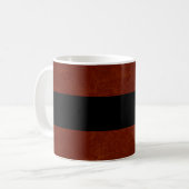 Roter und schwarzer Grunge-individueller Name JOHN Kaffeetasse (Vorderseite Links)