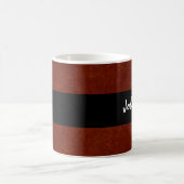 Roter und schwarzer Grunge-individueller Name JOHN Kaffeetasse (Mittel)