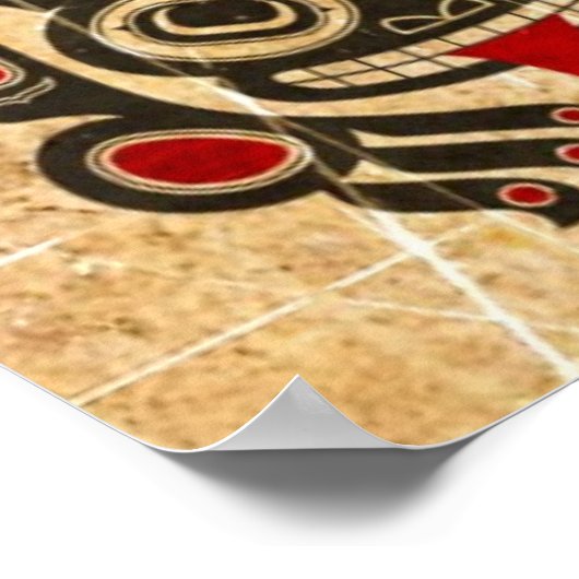 Roter und Schwarzer Haida-Geist-Frosch Poster (Ecke)