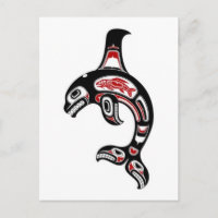 Roter und Schwarzer Haida Spirit Killer Whale