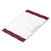 Roter und schwarzer Karo-Büffel-kariertes Muster Notizblock (angewinkelt)