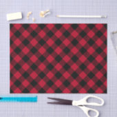 Roter und schwarzer Karo-Büffel-kariertes Muster Seidenpapier (Handwerk)