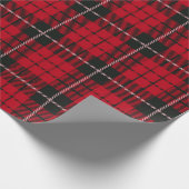 Roter und schwarzer Karo Geschenkpapier (Ecke)