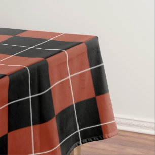 ROTER UND SCHWARZER KARO TISCHDECKE