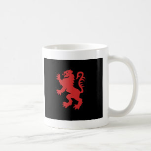 Roter und schwarzer Löwe zügellos Kaffeetasse