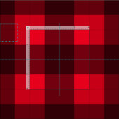 Roter und schwarzer Lumberjack Buffalo karierter F Stoff (Kachel)