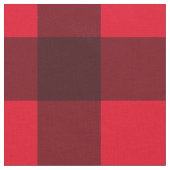 Roter und schwarzer Lumberjack Buffalo karierter F Stoff (Nahaufnahme)