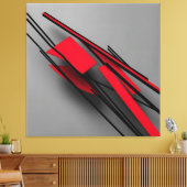 Roter und schwarzer minimalistischer moderner abst leinwanddruck (Insitu (Wohnzimmer))