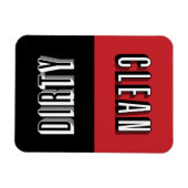 Roter und schwarzer moderner Block-Typografie-Gesc Magnet (Horizontal)