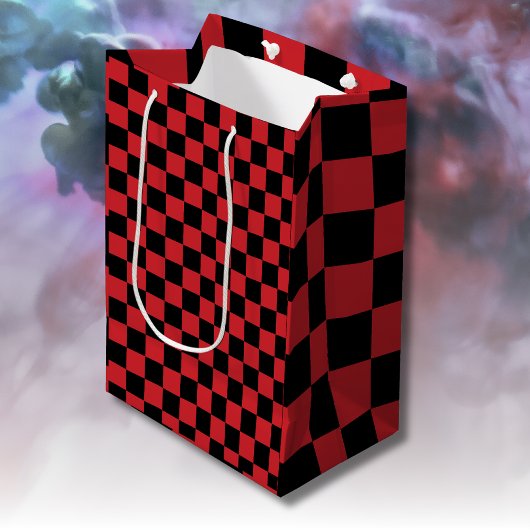 Roter und schwarzer Motor Vintag Mittlere Geschenktüte