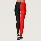 Roter und schwarzer Narr Leggings (Rückseite)