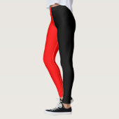 Roter und schwarzer Narr Leggings (Links)