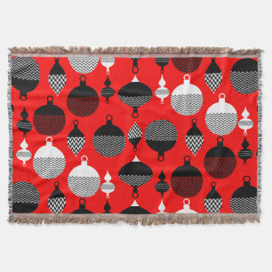 Roter und schwarzer retro Weihnachtsdekorationsbal Decke