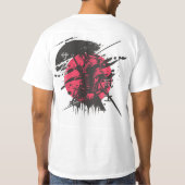 Roter und schwarzer Samurai-T - Shirt (Rückseite)