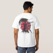 Roter und schwarzer Samurai-T - Shirt (Schwarz voll)