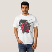 Roter und schwarzer Samurai-T - Shirt (Vorne ganz)