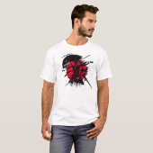 roter und schwarzer Samurai T-Shirt (Vorne ganz)