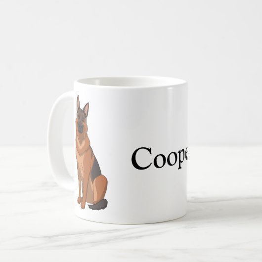 Roter und Schwarzer Schäfer GSD Kaffeetasse (Vorderseite Links)