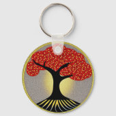 Roter und schwarzer Schlüsselanhänger des Lebens (Vorderseite)