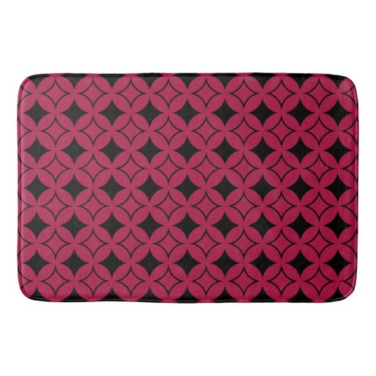 Roter und schwarzer Shippo Badematte (Vorderseite)