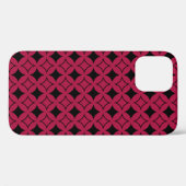 Roter und schwarzer Shippo Case-Mate iPhone Hülle (Rückseite (Horizontal))