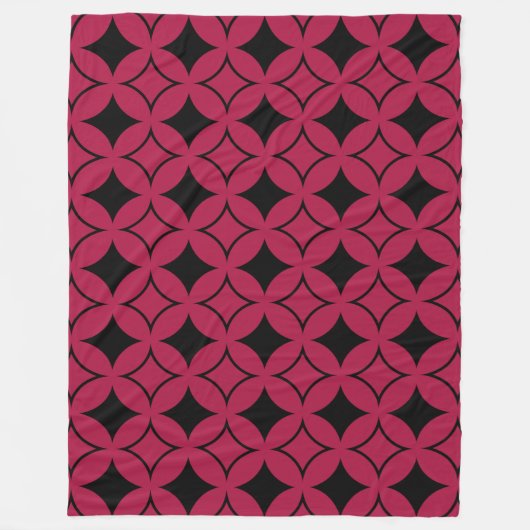 Roter und schwarzer Shippo Fleecedecke (Vorderseite)
