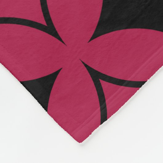 Roter und schwarzer Shippo Fleecedecke (Ecke)