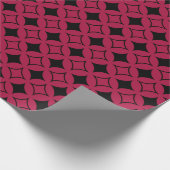 Roter und schwarzer Shippo Geschenkpapier (Ecke)