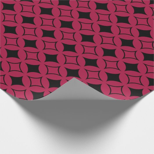 Roter und schwarzer Shippo Geschenkpapier (Ecke)