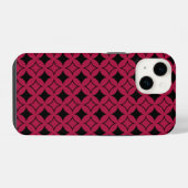 Roter und schwarzer Shippo iPhone Hülle (Rückseite (Horizontal))