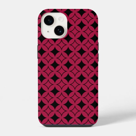 Roter und schwarzer Shippo iPhone Hülle (Rückseite)
