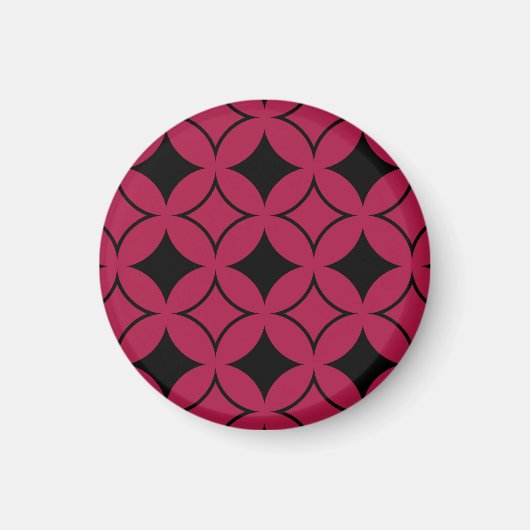 Roter und schwarzer Shippo Magnet (Vorne)