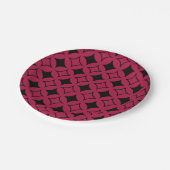 Roter und schwarzer Shippo Pappteller (Schrägansicht)