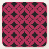 Roter und schwarzer Shippo Rechteckiger Pappuntersetzer (Vorderseite)