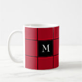 Roter und Schwarzer Single Erste Weihnachtsfeier Kaffeetasse (Links)