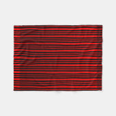 Roter und schwarzer Streifen Fleecedecke (Vorderseite (Horizontal))