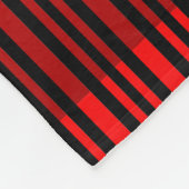 Roter und schwarzer Streifen Fleecedecke (Ecke)