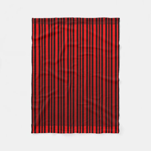 Roter und schwarzer Streifen Fleecedecke (Vorderseite)