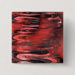 Roter und Schwarzer Surrealer Frühling Button