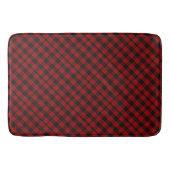 Roter und schwarzer Tartan Badematte (Vorderseite)