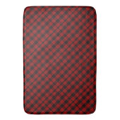 Roter und schwarzer Tartan Badematte (Vorderseite Vertikal)