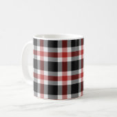 Roter und schwarzer Tartan Kaffeetasse (Vorderseite Links)