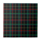 Roter und schwarzer Tartan-kariertes Muster Fliese (Vorderseite)