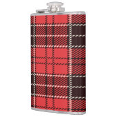 Roter und schwarzer Tartan-Kolben Flachmann (Links)