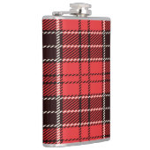 Roter und schwarzer Tartan-Kolben Flachmann (Rechts)
