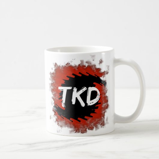 Roter und schwarzer TKD-Hurrikan Kaffeetasse (Rechts)