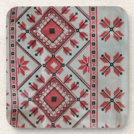 Roter und schwarzer Untersetzer