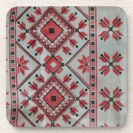 Roter und schwarzer Untersetzer (Vorderseite)