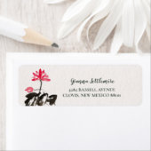 Roter und schwarzer Wasserfarbenlotus (Insitu)